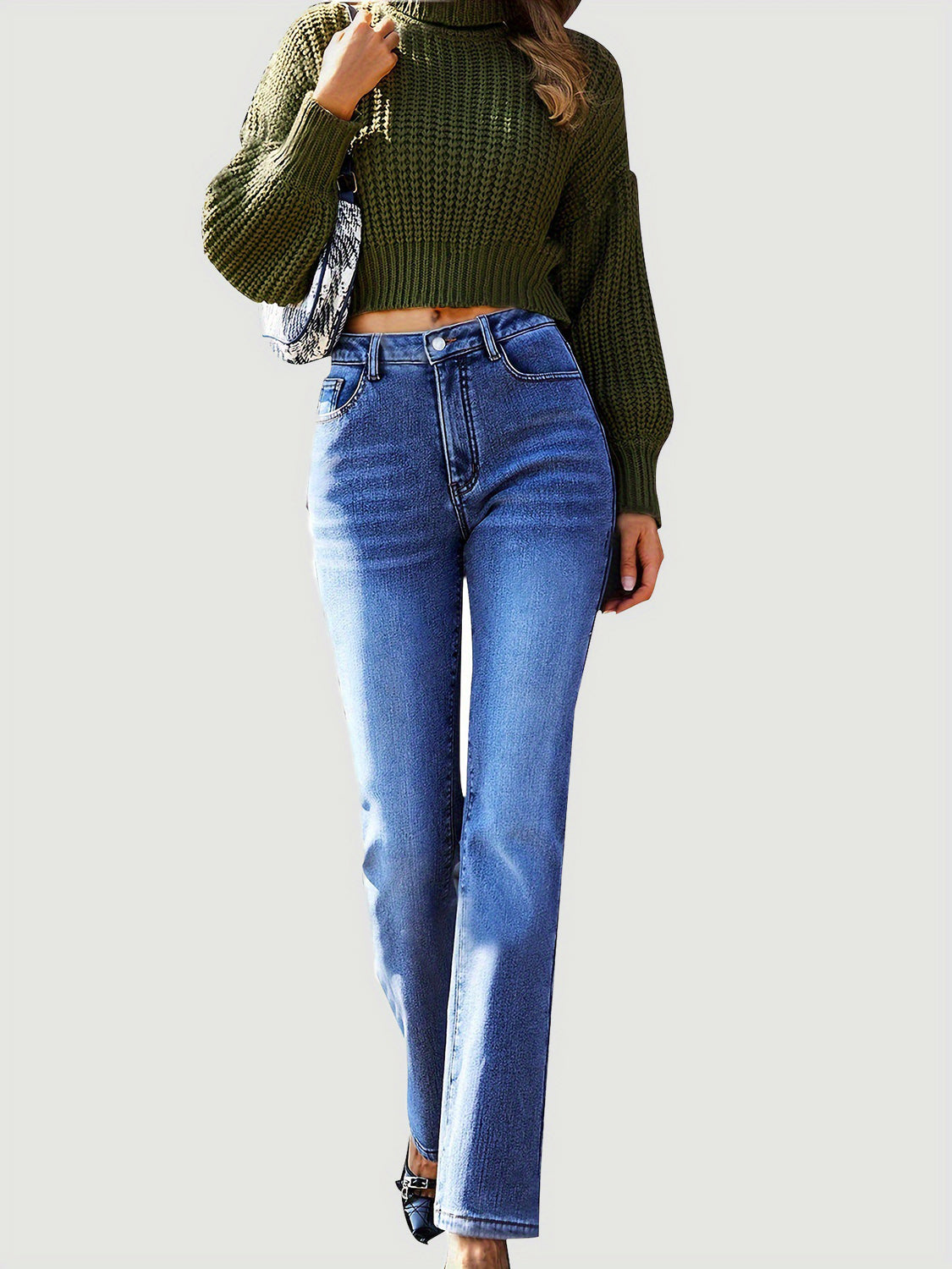 Straight Leg Jeans with Pockets - Luxe4Everyday Medium / XS Jeans