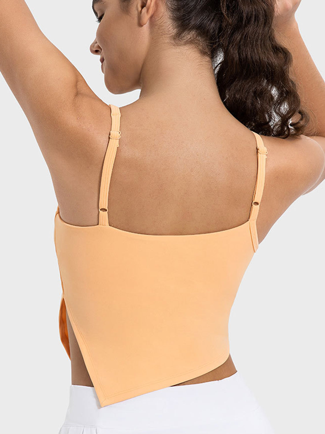 Millennia Slit Asymmetrical Neck Active Cami - Luxe4Everyday Activewear