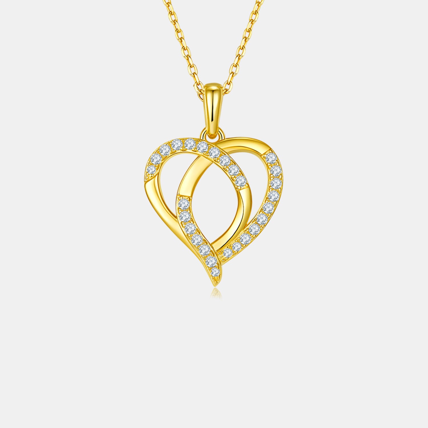 Moissanite 925 Sterling Silver Heart Shape Necklace - Luxe4Everyday Necklace