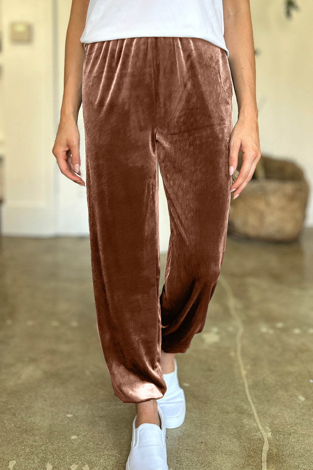 FAM-FAM Pocketed Elastic Waist Joggers - Luxe4Everyday Pants