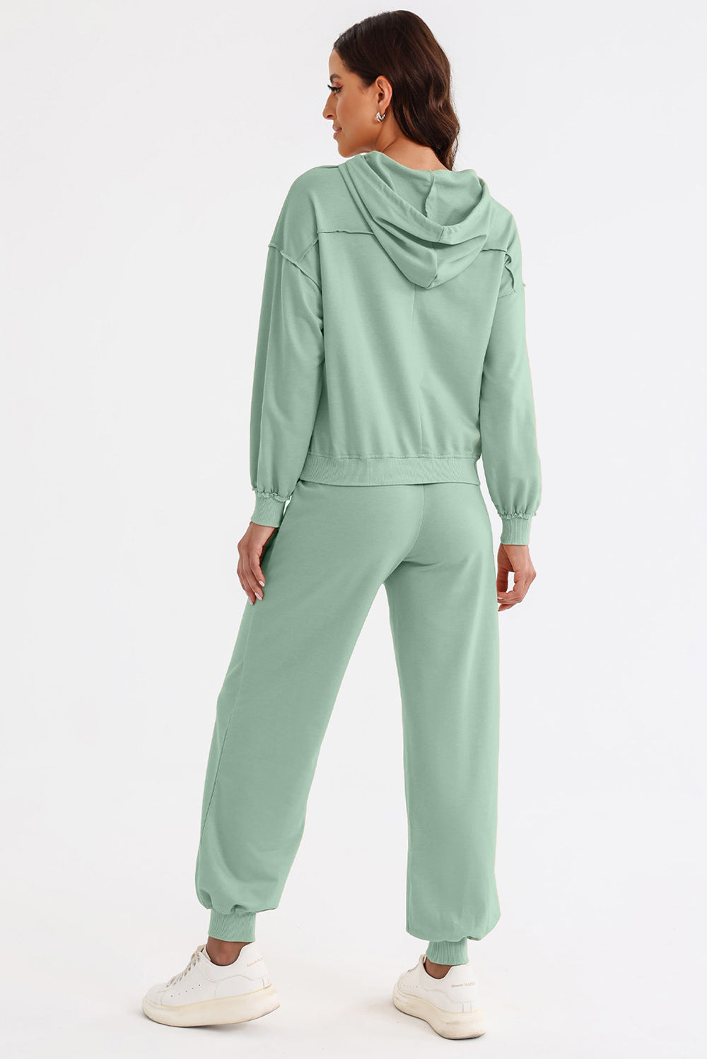 Cutout Drawstring Hoodie and Joggers Active Set - Luxe4Everyday Activewear