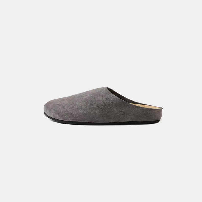 Suede Round Toe Slip-Ons - Luxe4Everyday Gray / 35(US4) Shoes