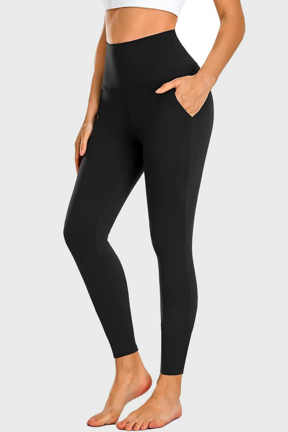 Pocketed High Waist Active Leggings - Luxe4Everyday Black / S Leggings