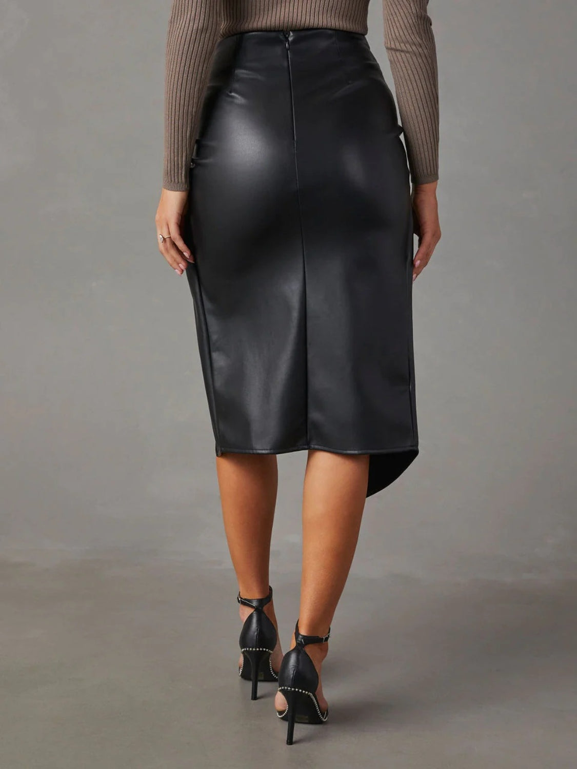 Twist Detail High Waist Skirt - Luxe4Everyday Black / S Skirts