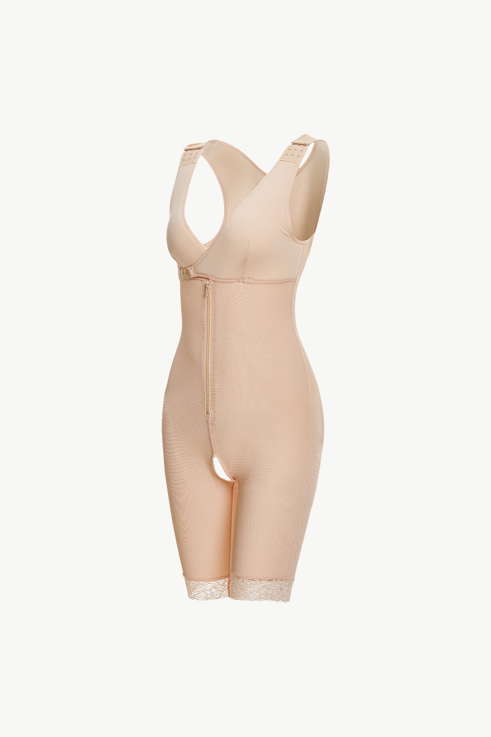 Full Size Lace Trim Shapewear with Zipper - Luxe4Everyday Shapewear