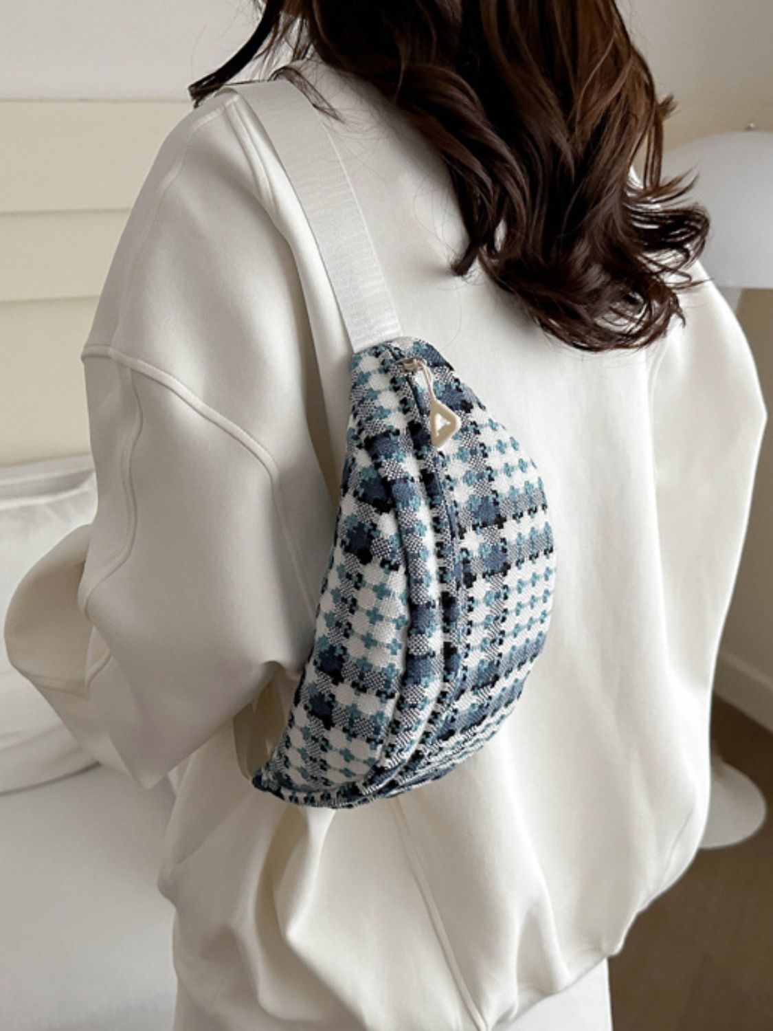 Plaid Wide Strap Crossbody Bag - Luxe4Everyday Bags