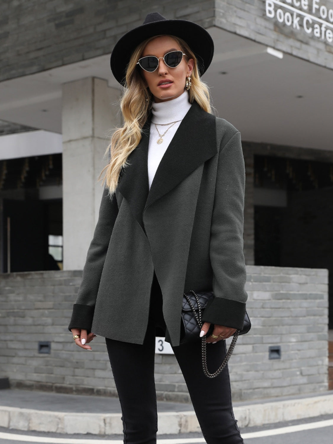 Open Front Long Sleeve Jacket - Luxe4Everyday Coat