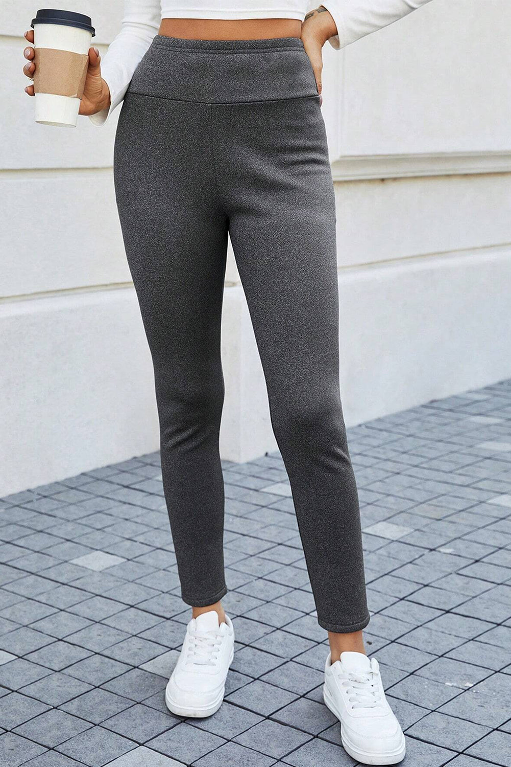 High Waist Leggings - Luxe4Everyday Dark Gray / S Leggings