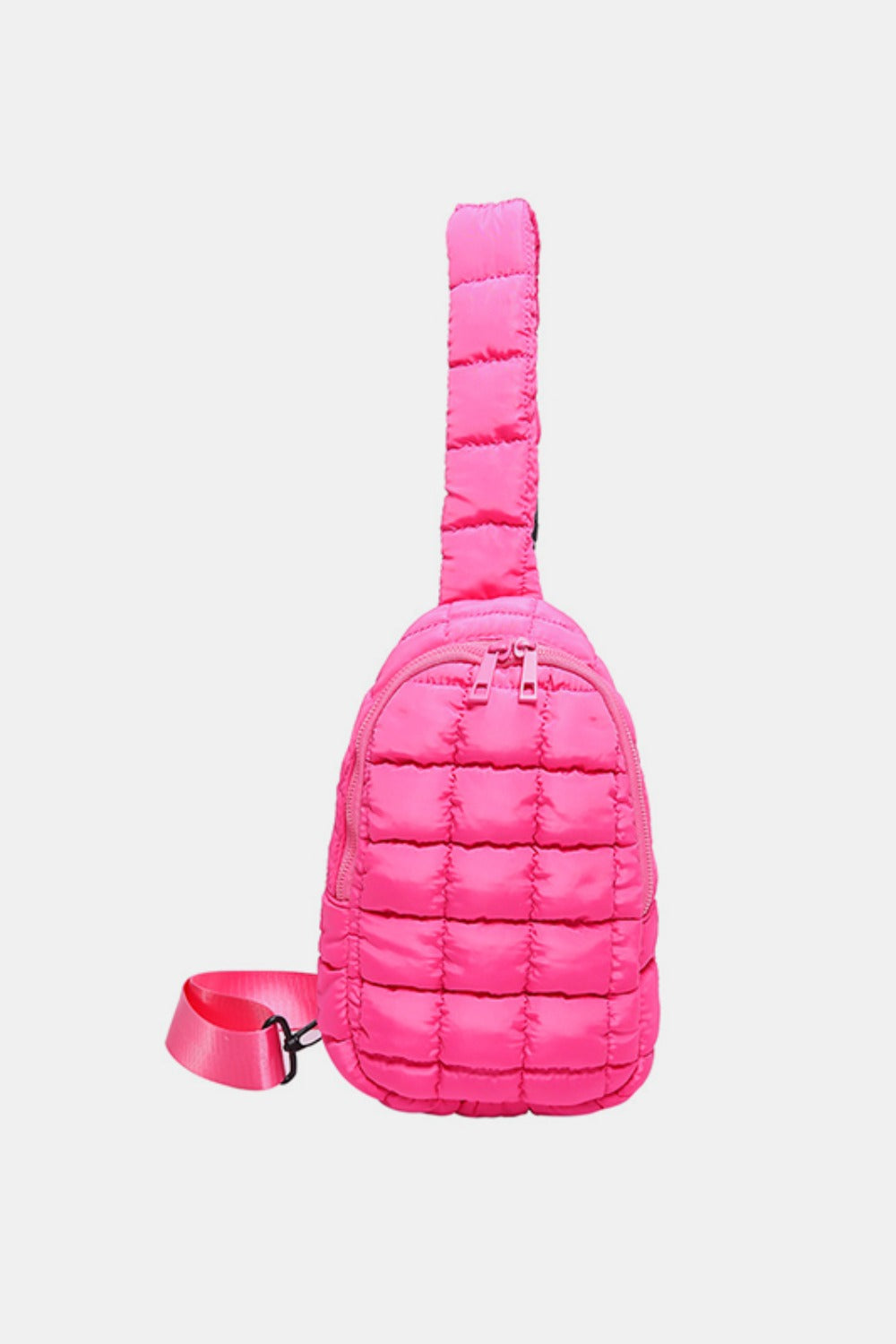 Quilted Nylon Crossbody Bag - Luxe4Everyday Hot Pink / One Size Bags