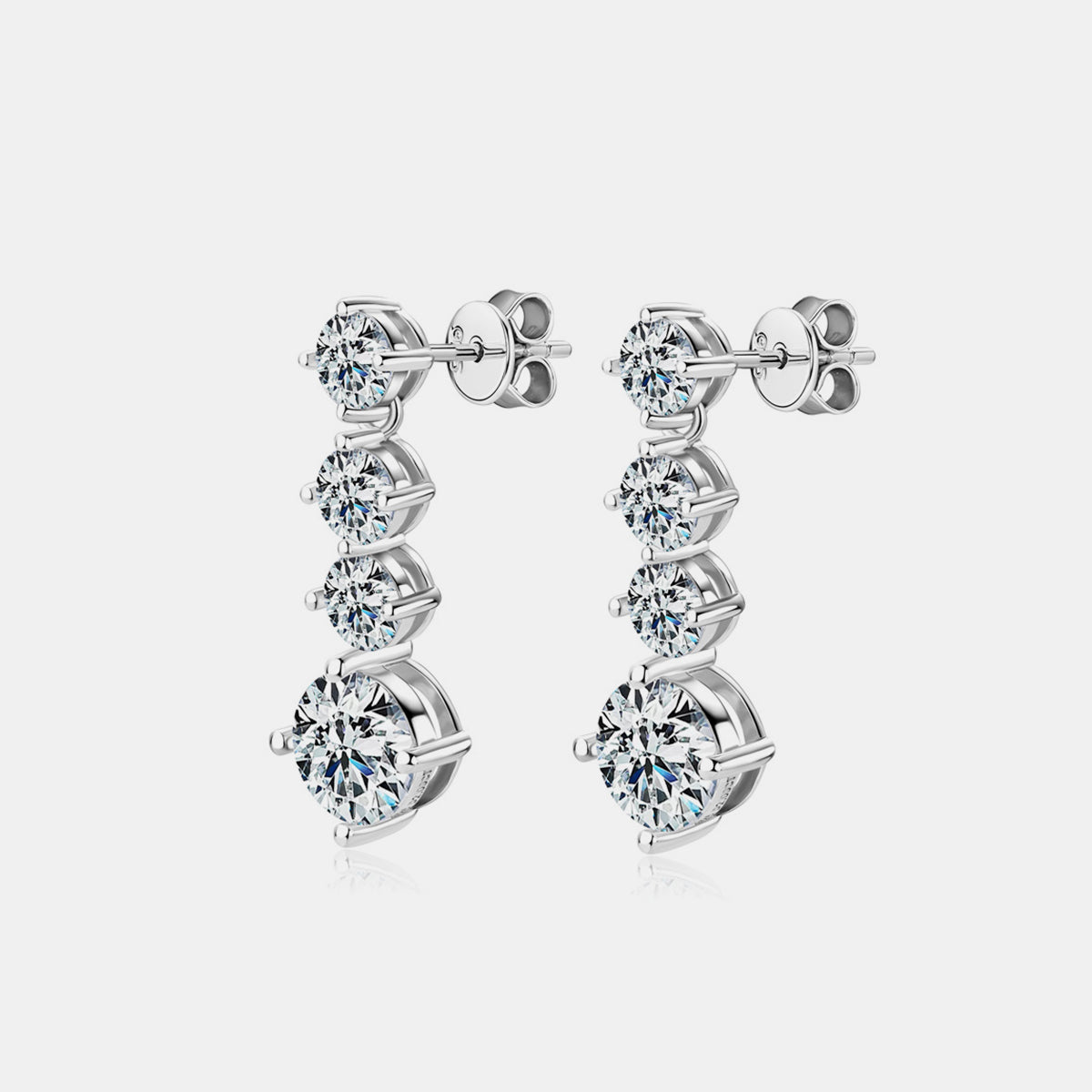 4 Carat Moissanite 925 Sterling Silver Earrings - Luxe4Everyday Earrings