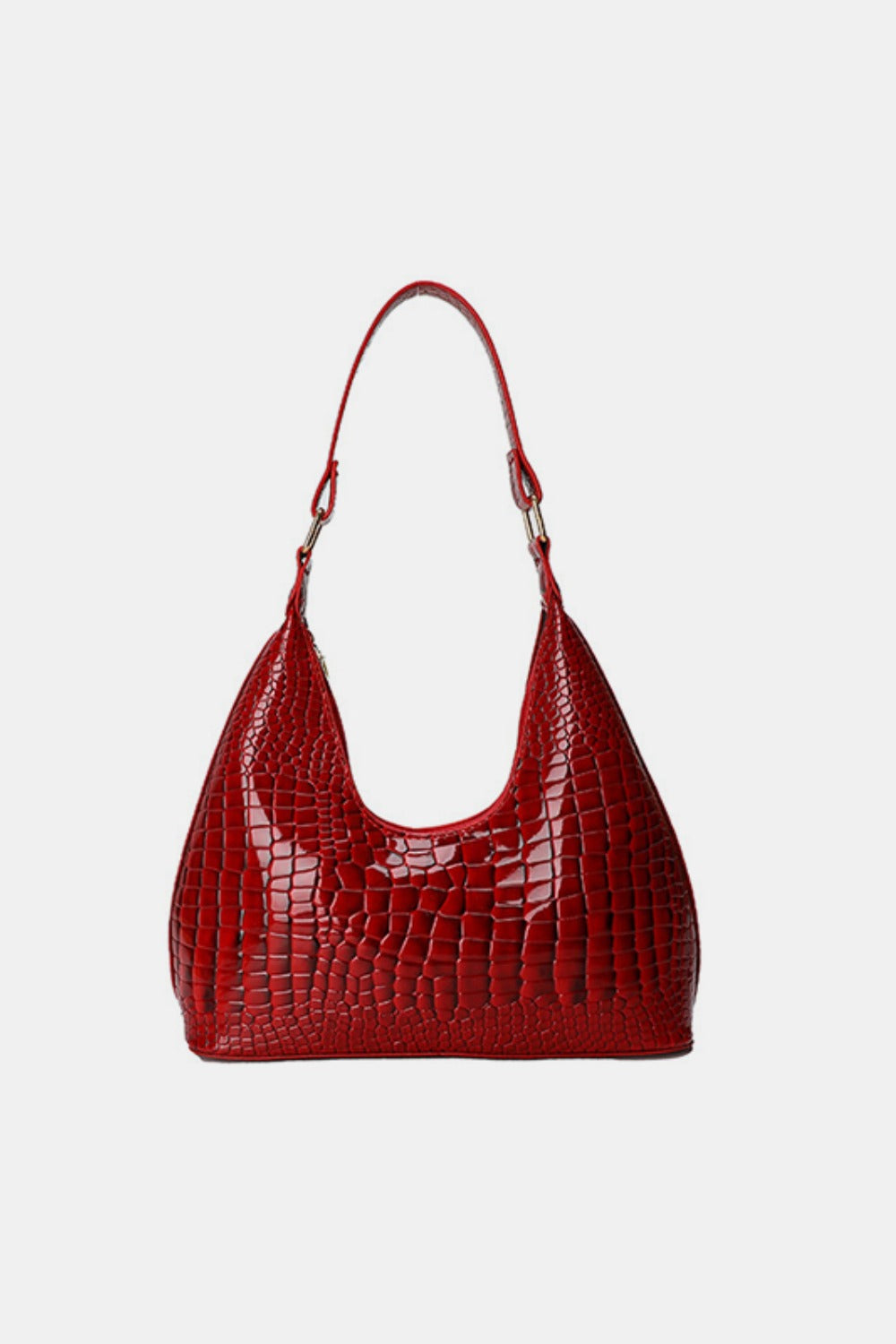 PU Leather Stone Texture Shoulder Bag - Luxe4Everyday Deep Red / One Size Bags