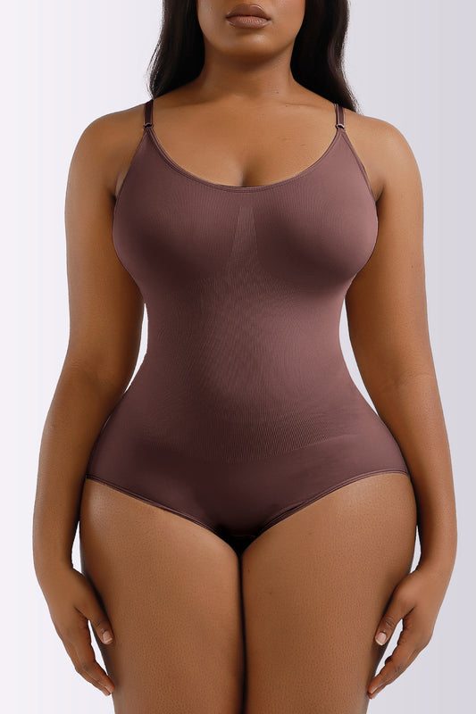 Full Size Spaghetti Strap Shaping Bodysuit - Luxe4Everyday Mocha / S Bodysuit